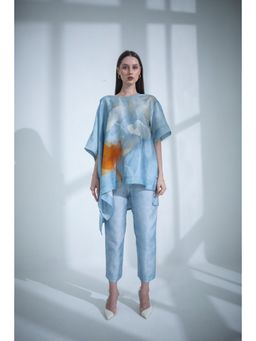 clos - Light Blue One Side Kaftan Sleeve with Pant (Set of 2)