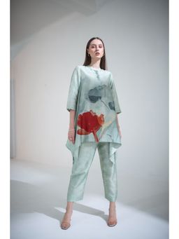 clos - Light Green Short Kurta Tail with Pant (Set of 2)