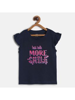 MINI KLUB - Kids Girls Navy Knit Top