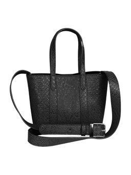 The House Of Ganges - Mini Carryall Vegan Leather Sling Bag Black