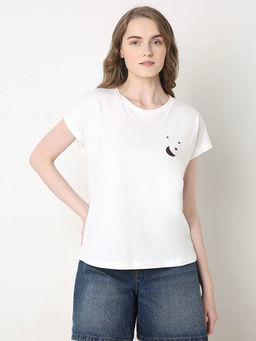 VERO MODA - White Organic Cotton T-Shirt