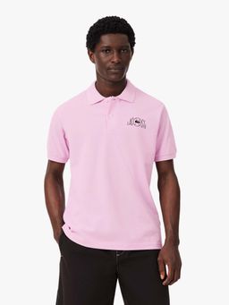 Lacoste - Brown Classic Fit Textured Branding Polo T-Shirt