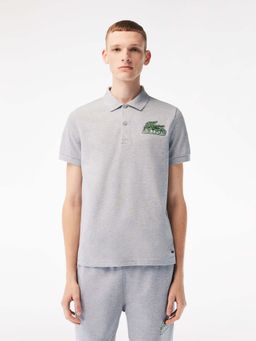 Lacoste - Grey Men's Cotton Mini-Pique Polo T-Shirt