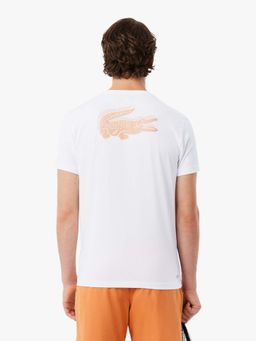 Lacoste - White Ultra Dry Logo Graphic Sport T-shirt