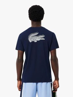 Lacoste - Navy Blue Ultra Dry Logo Graphic Sport T-shirt