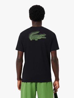 Lacoste - Black Ultra Dry Logo Graphic Sport T-shirt