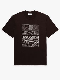 Lacoste - Tennis Court Print Cotton T-shirt