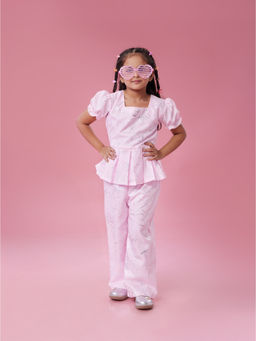 MASTARANG - Pink Foil Print Co-Ord (Set of 2)