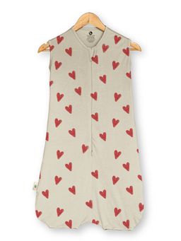 Cocoon Care - Organic Bamboo Sleeping Bag for Baby Boys and Girls, Heart Print