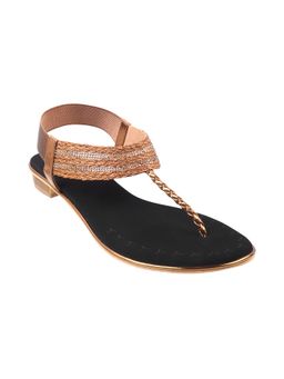 Mochi - Womens Antique Gold Synthetic Sandals