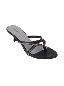 Mochi - Womens Black Beaded Heels