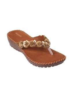 Mochi - Womens Antique Gold Synthetic Heels