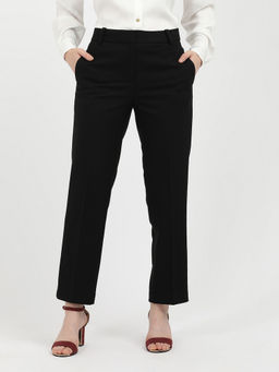 Tommy Hilfiger - Women Black Solid Formal Trouser
