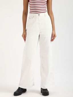 Tommy Hilfiger - Women White Solid Casual Trouser
