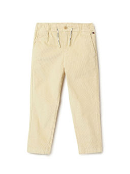 Tommy Hilfiger - Boys Beige Solid Casual Trouser