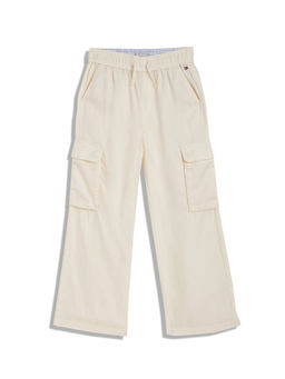 Tommy Hilfiger - Girls Beige Solid Casual Trouser