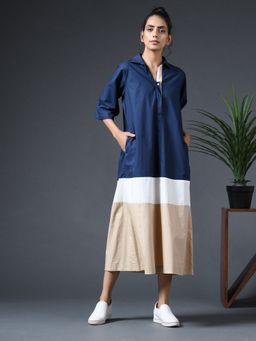 Vasstram - Tricolour Weekend Dress Blue