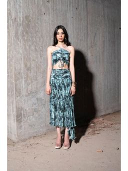 TheRealB - Women Coastal Breeze Pleated Maxi Skirt