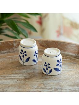 ExclusiveLane - Blue Blossom Ceramic Salt & Pepper Shakers Set