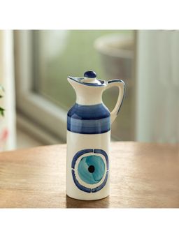 ExclusiveLane - Blue Melody Decorative Ceramic Oil Bottle