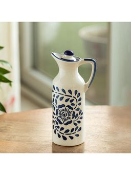 ExclusiveLane - Blue Melody Decorative Ceramic Oil Bottle