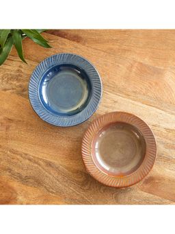 ExclusiveLane - Lunar Dusk Ceramic Pasta Bowls/Plates
