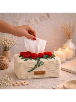 Karighar - Rosette Charm Tissue Box with Cover