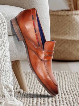 Bugatti - Margo Cognac Men Leather Penny Loafer Formal Shoes