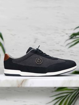 Bugatti - Solar Exko Dark Blue Leather Mens Sneakers