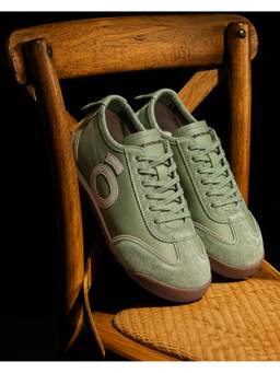 Bewakoof - Women Green Soft Jade Halo Series Suede Leather Sneakers