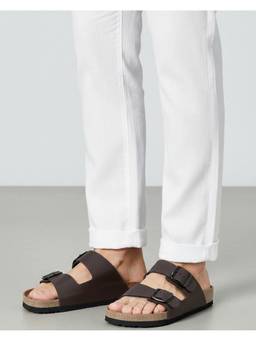 Bewakoof - Men Brown Double Strap Sandals