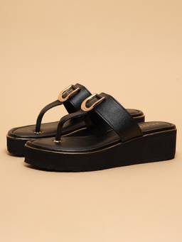 ERIDANI - Women Aurea Black Platform Heels
