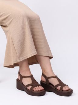 CHINRAAG - Women Brown Wedges Heels