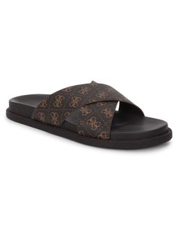 Guess - Men Brown Raman Monogram Sandals