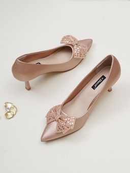 Sherrif Shoes - Women Rose Gold Pump Heels