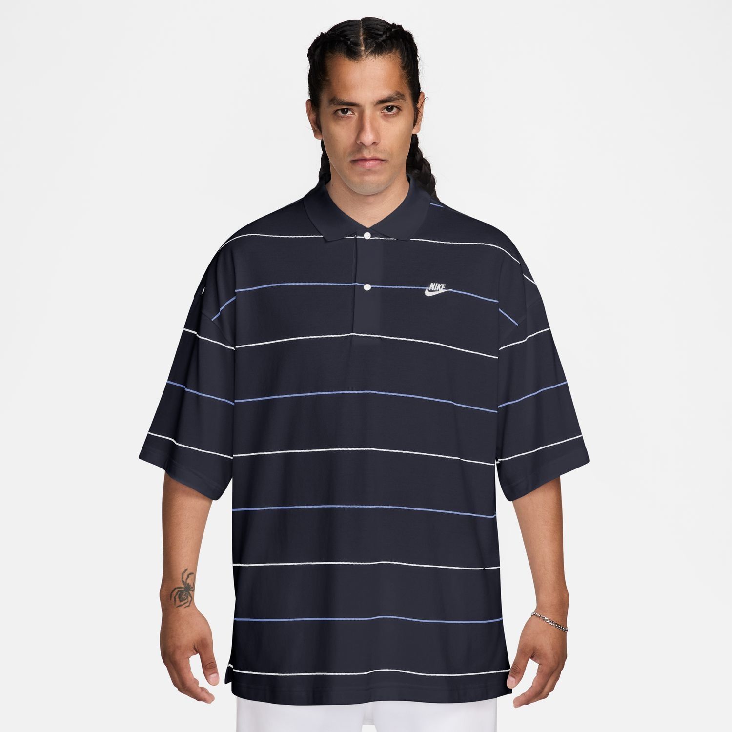Buy Nike Sportswear Club Men's Oversized Striped Polo Online