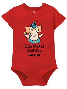 Zeezeezoo - Ganpati Bappa Morya Cotton Onesies Ganesh Chaturthi Theme