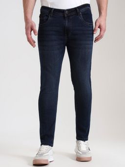 Greenfibre - Men Slim Fit Washed Blue Jeans