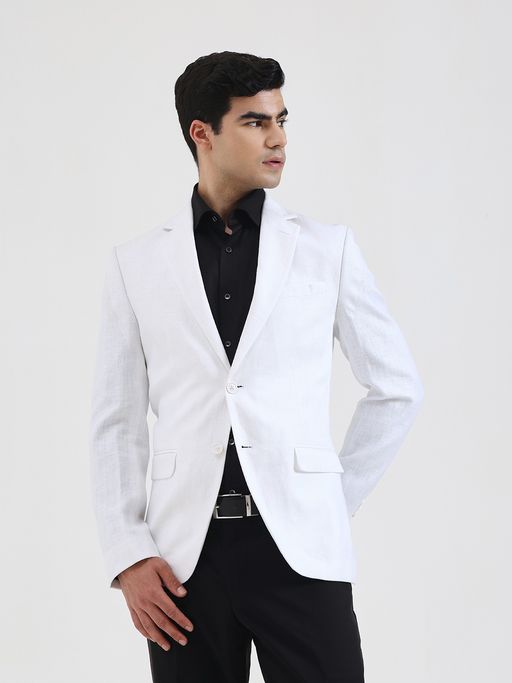 JB Studio Men Linen White Blazer
