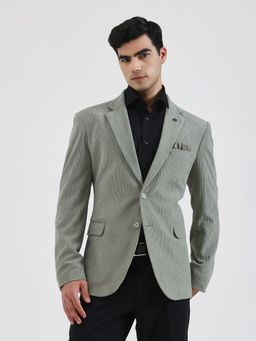 Wyre - Men Green Striped Blazer