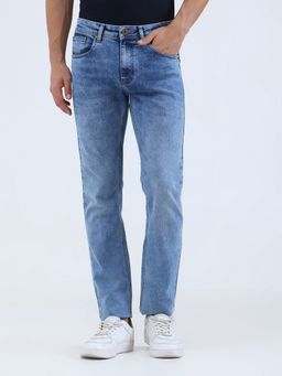 Greenfibre - Washed Slim Fit Blue Jeans