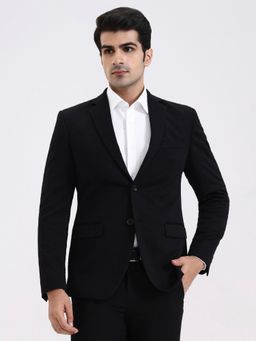 Greenfibre - Men Blended Black Blazer