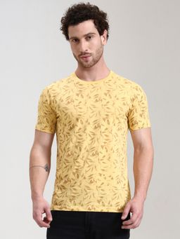 Greenfibre - Buff Yellow Printed T-Shirt