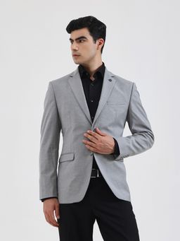 JadeBlue - Solid Viscose Blend Grey Blazer