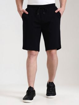 JadeBlue - Men Black Solid Rayon Blend Shorts