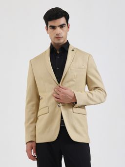 JB Studio - Men Solid Yellow Blazer