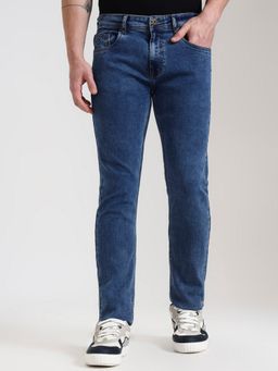 Greenfibre - Men Slim Fit Blue Jeans