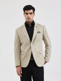 Wyre - Solid Men Beige Blazer