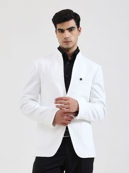 Wyre - Men Solid White Blazer