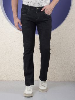 CRIMSOUNE CLUB - Men Straight Black Jeans